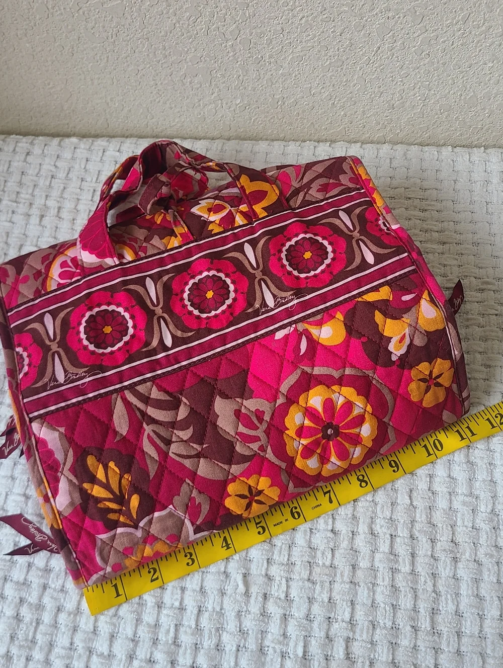 Vera Bradley Quilted Floral Weekender Bag Travel Bag - Picture 7 of 11